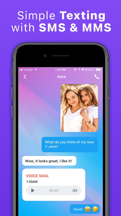 Text App: Wifi Calling+Texting screenshot 2