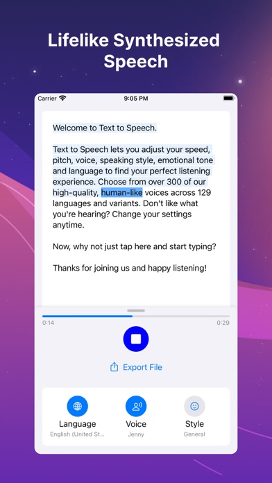 Text to Speech: Voice Reader screenshot 1