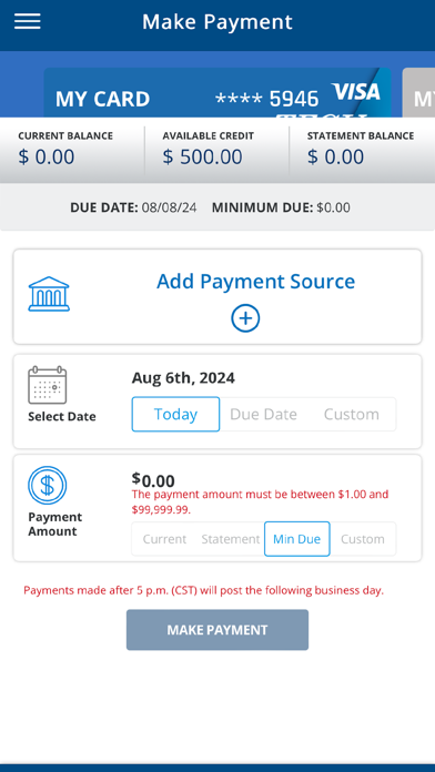 TFCU Credit Card Manager screenshot 1