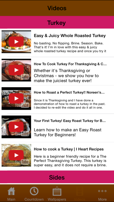 Thanksgiving All-In-One (Countdown, Wallpapers, Recipes) screenshot 2