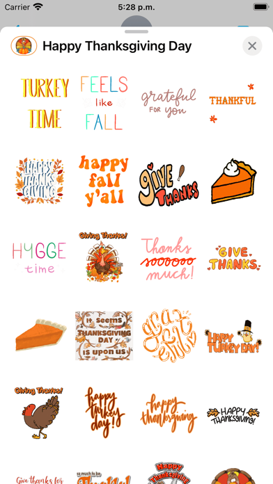 Thanksgiving Day Cute Stickers screenshot 4