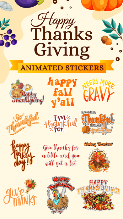 Thanksgiving Day Cute Stickers screenshot 5