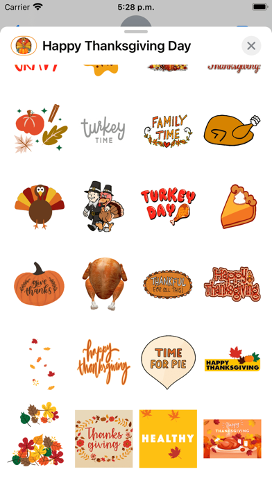 Thanksgiving Day Cute Stickers screenshot 2
