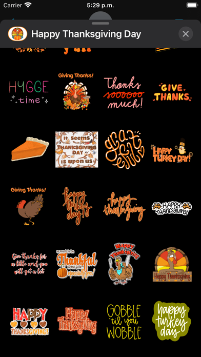 Thanksgiving Day Cute Stickers screenshot 1