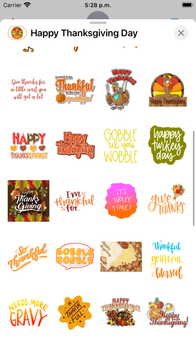Thanksgiving Day Cute Stickers screenshot 3