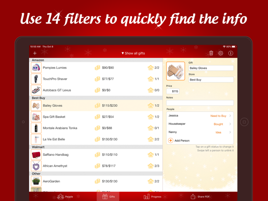 The Christmas Gift List Pro screenshot 4