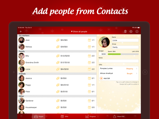 The Christmas Gift List Pro screenshot 5