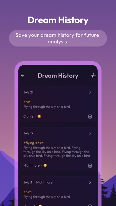 The Dream meanings journal AI screenshot 2
