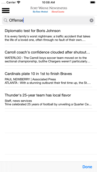 The Fort Wayne Journal Gazette screenshot 1