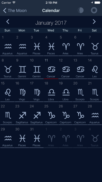 The Moon: Calendar Moon Phases screenshot 1