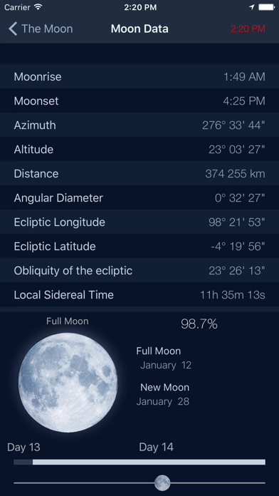 The Moon: Calendar Moon Phases screenshot 2