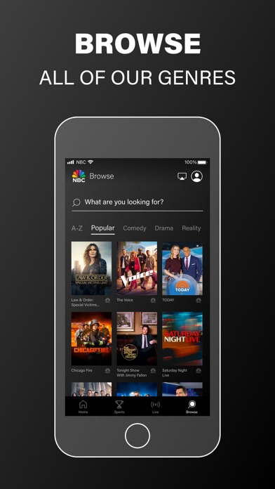 The NBC App – Stream TV Shows screenshot 1