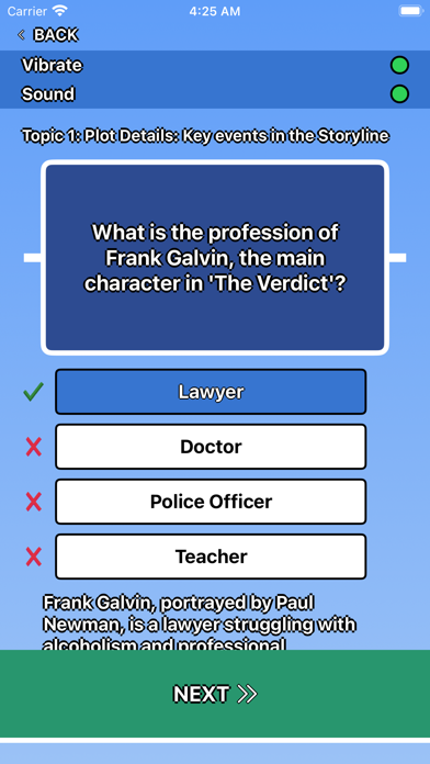 The Verdict Trivia screenshot 1
