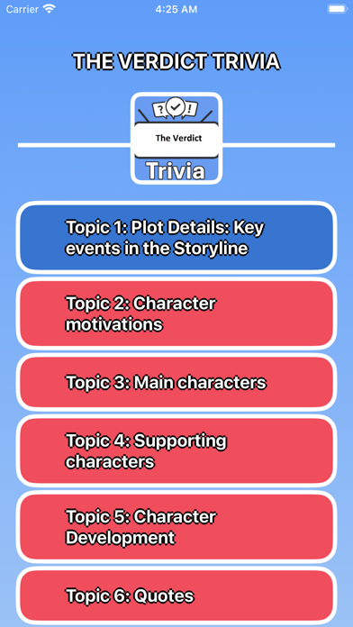 The Verdict Trivia screenshot 3