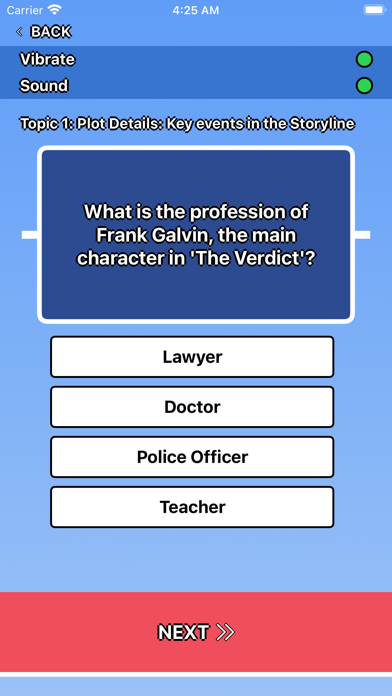 The Verdict Trivia screenshot 2