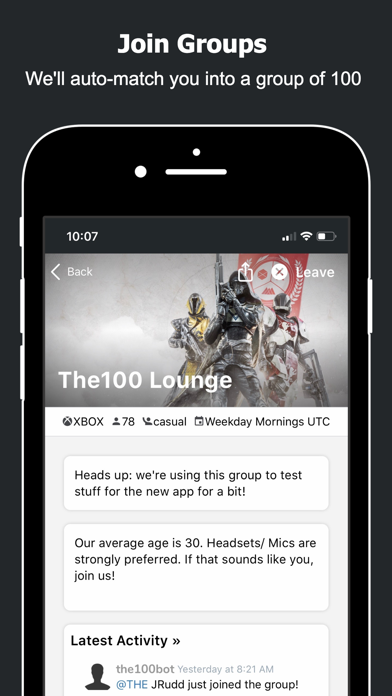 The100.io Destiny 2 Groups screenshot 3