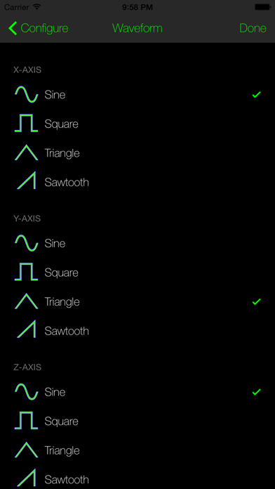 Theremin (Motion Sensors and Touch Screen) screenshot 1