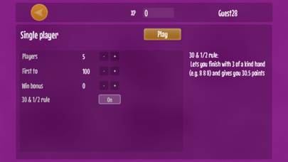 Thirty one - 31 card game screenshot 2
