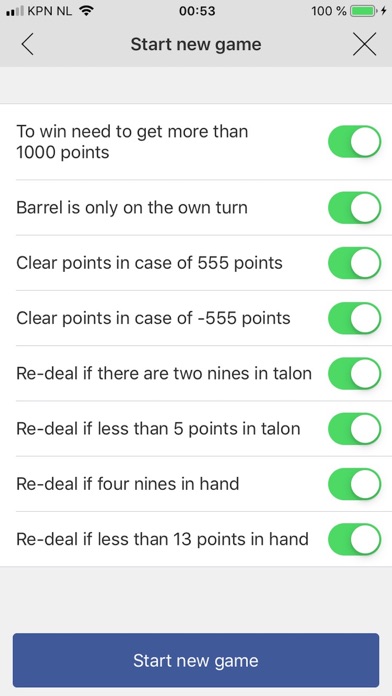 Thousand - card game screenshot 1