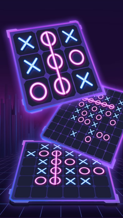 Tic Tac Toe 2 Player: XO Glow screenshot 1