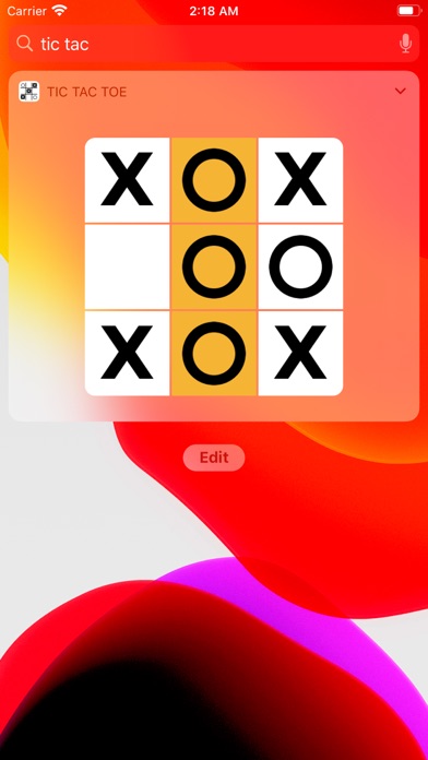 Tic Tac Toe 3-in-a-row widget screenshot 3