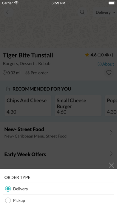 TIGER BITE FAST FOOD screenshot 2
