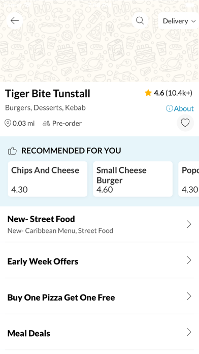 TIGER BITE FAST FOOD screenshot 4