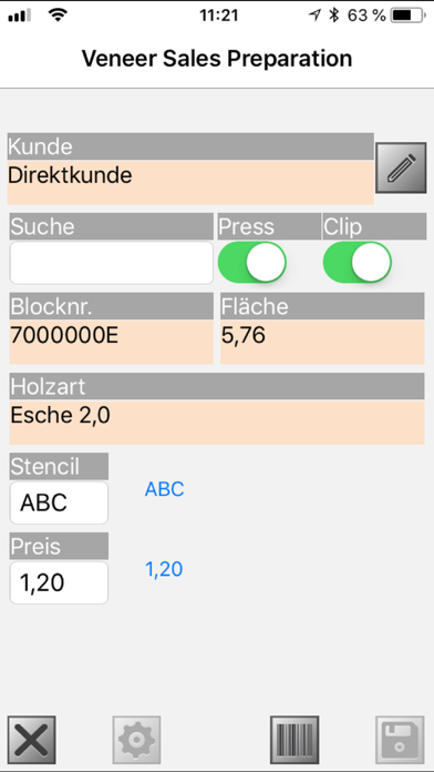 TIMBERplus Veneer Sales Prep screenshot 1