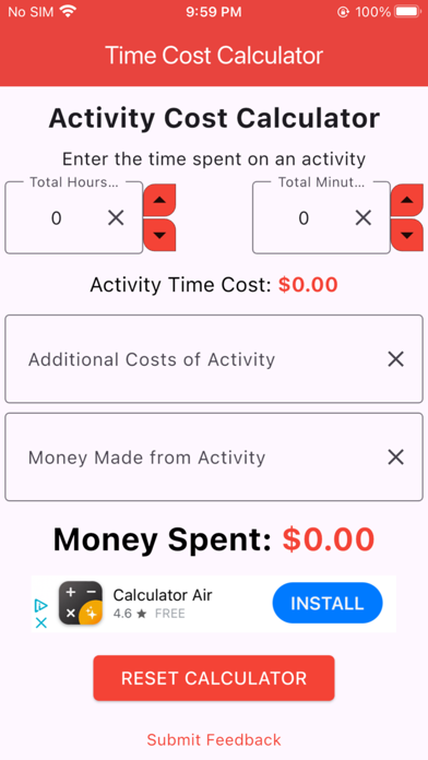 Time Cost Calculator screenshot 4