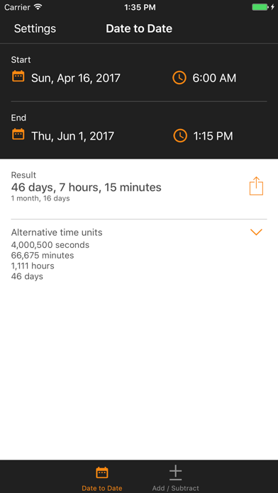 Time & Date Calculator screenshot 3