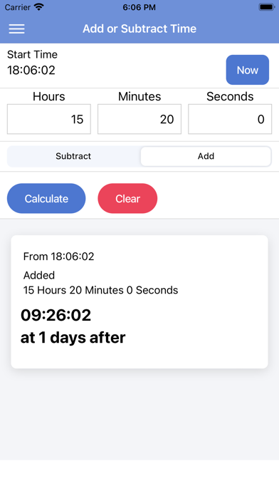 Time Duration/Add Calculator screenshot 4