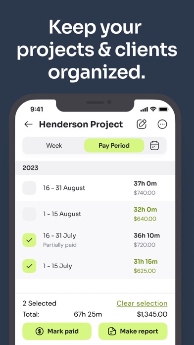 Time Squared: Hours Tracker screenshot 2