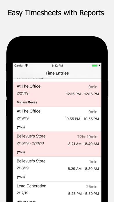 Timeero GPS Time Tracking screenshot 1
