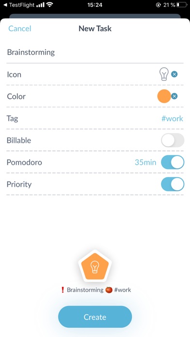 TIMEFLIP2:  Time&Task tracker screenshot 2