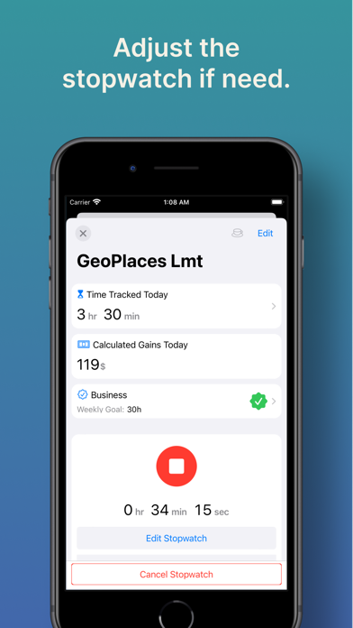 Timelogger Plus: Hours tracker screenshot 1