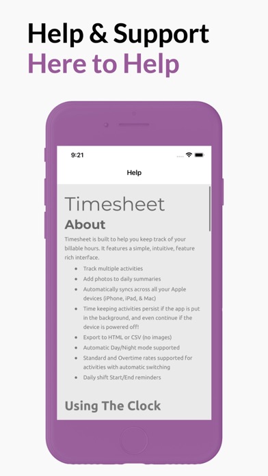 Timesheet & Activity Log screenshot 1