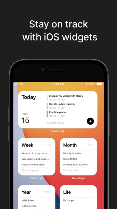 Timestripe: goal manager screenshot 1