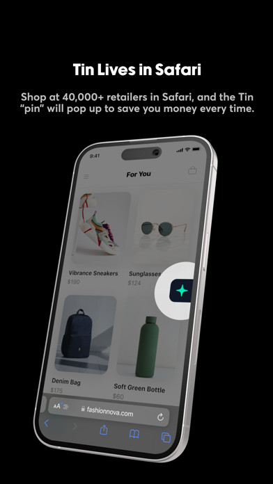 Tin: Save w/ Coupons in Safari screenshot 1