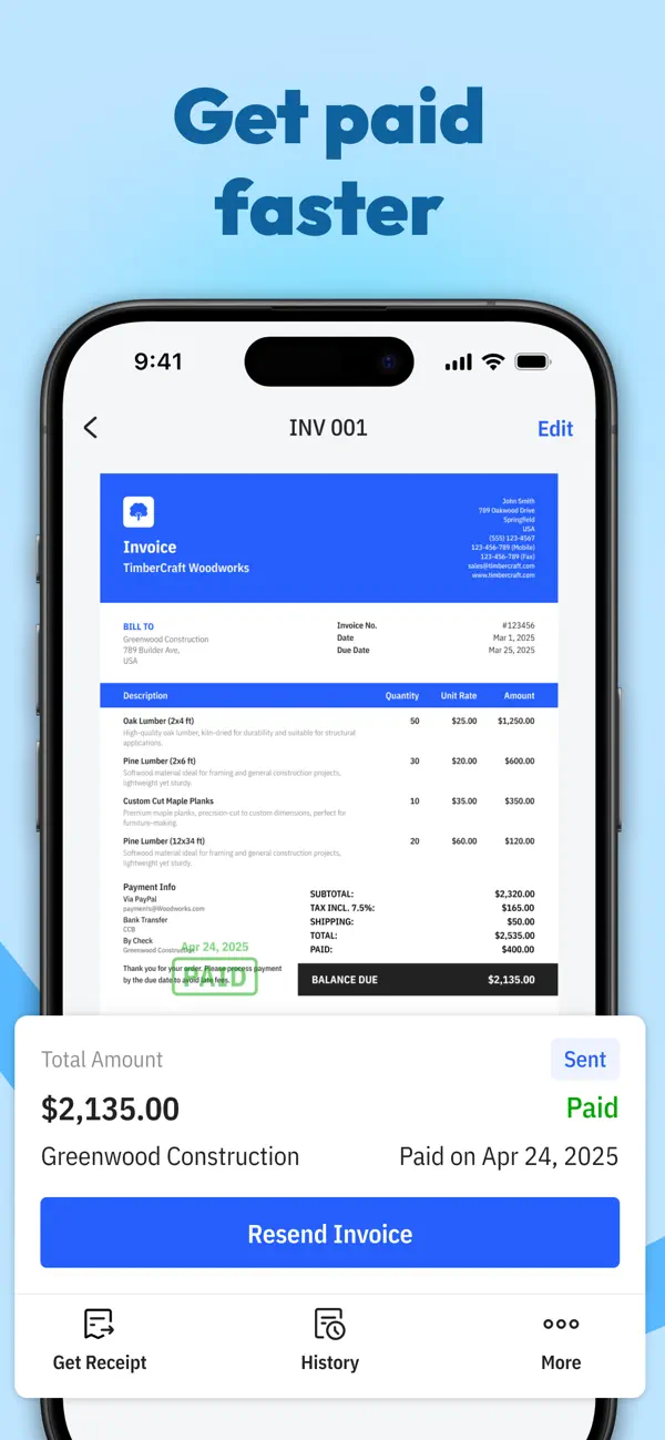 Tiny Invoice - Invoice Maker screenshot 2