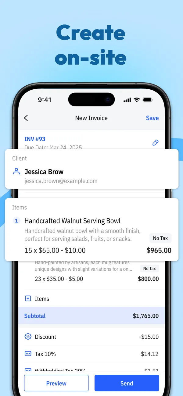 Tiny Invoice - Invoice Maker screenshot 4