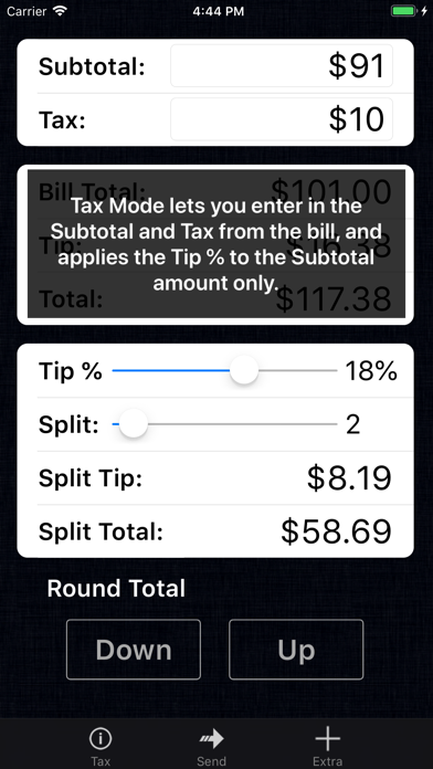 Tip Calculator % Pro screenshot 2