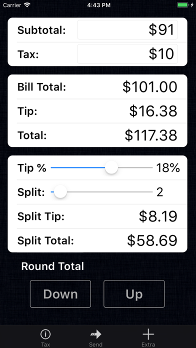 Tip Calculator % Pro screenshot 1