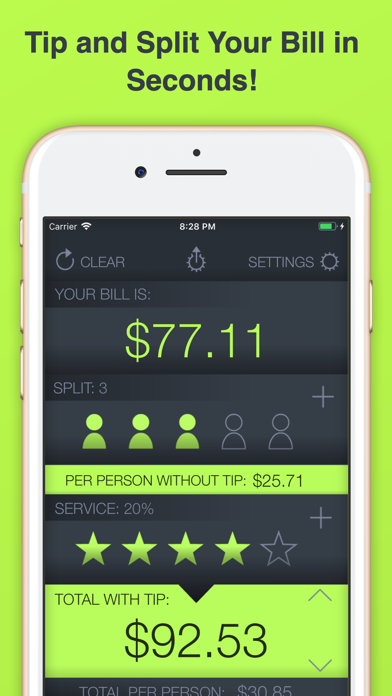 Tip Calculator % Tap Tip screenshot 7
