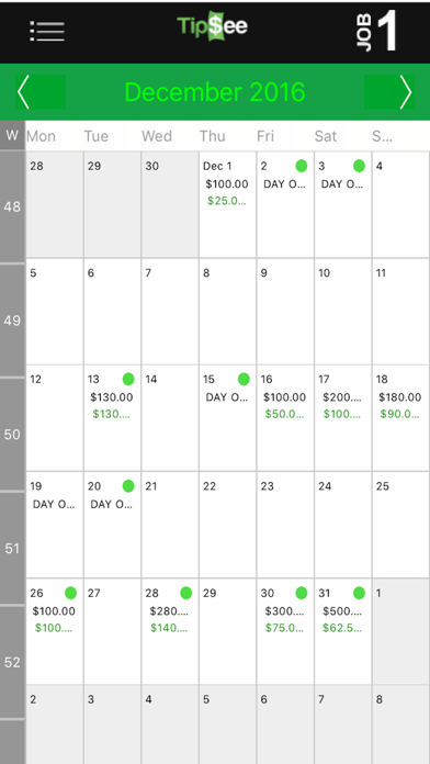 TipSee Tip Tracker App screenshot 2