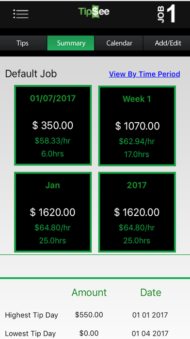TipSee Tip Tracker App screenshot 1
