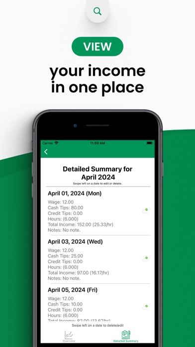 TipTracker - track your income screenshot 2