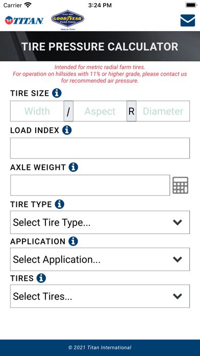 Tire Pressure Calculator screenshot 3