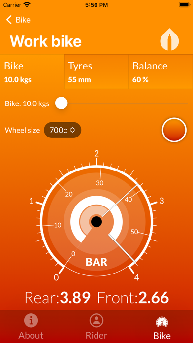 Tire Pressure for cyclists screenshot 9