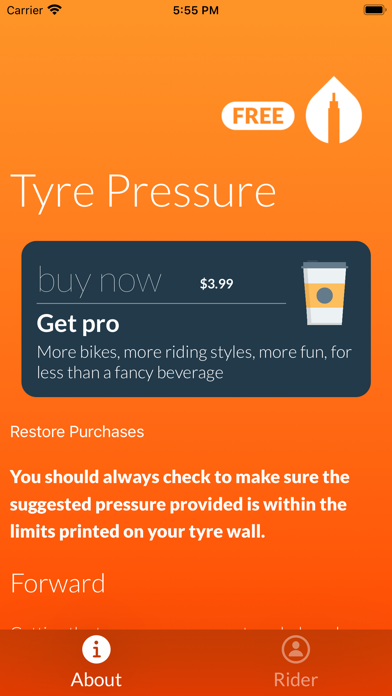 Tire Pressure for cyclists screenshot 7
