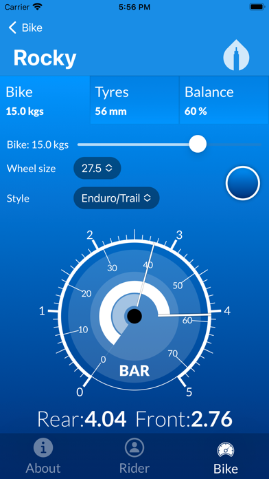 Tire Pressure for cyclists screenshot 4